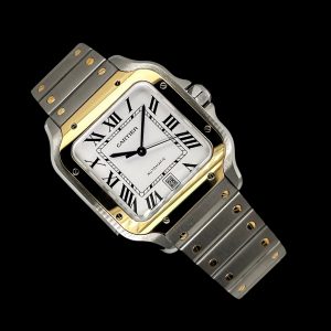 Cartier Santos Stahl / 18K Box Papiere BJ 2025 Ref. W2SA0009