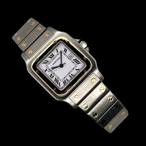 Cartier Santos Carrée de Cartier Stahl/18K Box Papiere Ref. 2961