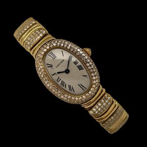 Cartier Baignoire 18K Brillant Box Papiere Ref. 66046