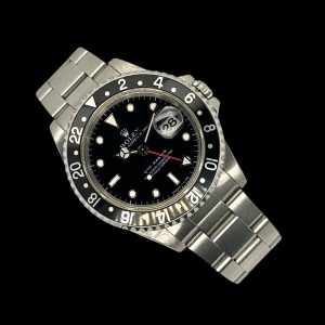 Rolex GMT-Master Stahl Schwarz Tritium T-Serie 1996 Ref. 16700